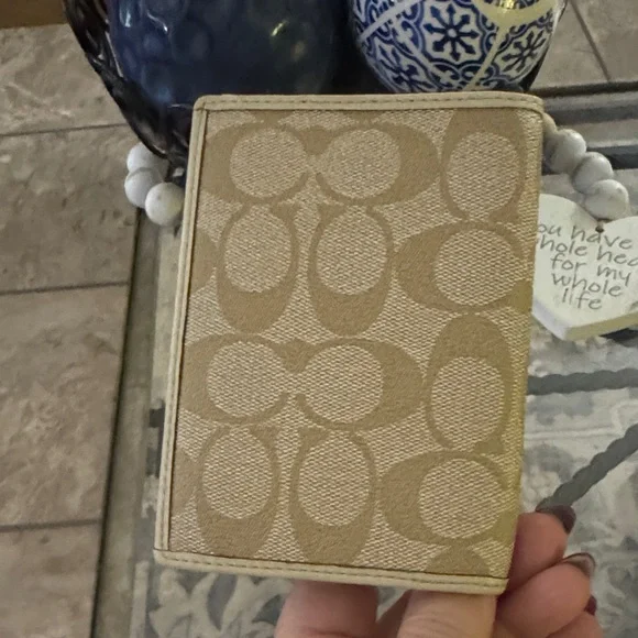 Coach Beige and Pink Passport Cover - Picture 4 of 9